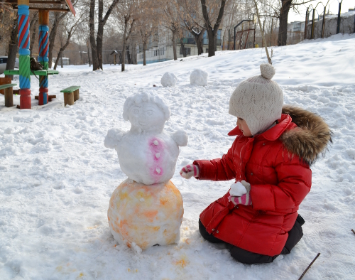 цветной снеговик