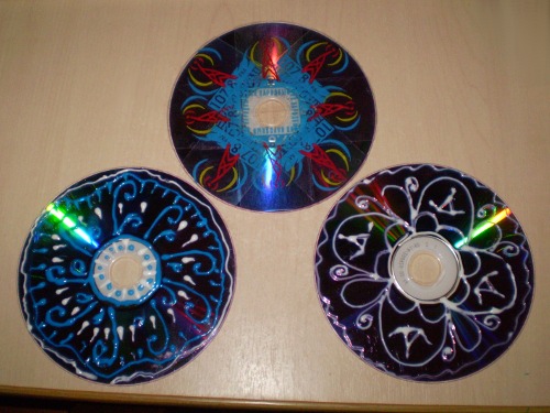 снежинки из дисков